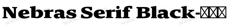 Nebras Serif Black字体转换